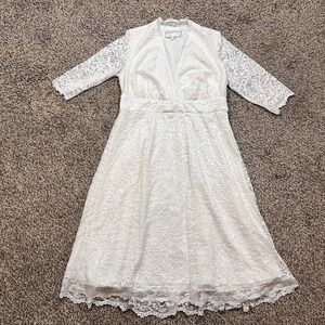 Kiyonna Dress Wedding Belle Plus Size 1 / 1X Bridal Dress Cocktail Boho Fairy